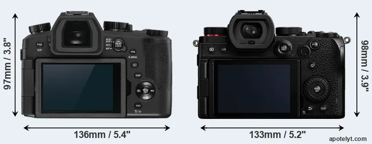 Comparison V-LUX 5 or S5 rear