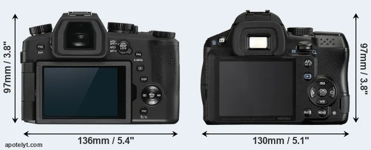 Comparison V-LUX 5 or K-30 rear