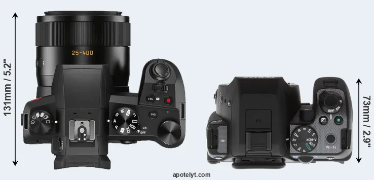 Compare V-LUX 5 versus K-S2 top