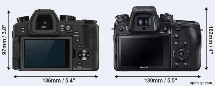 Comparison V-LUX 5 or NX1 rear