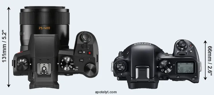Compare V-LUX 5 versus NX1 top