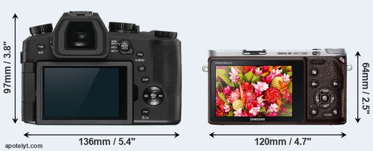 Comparison V-LUX 5 or NX500 rear