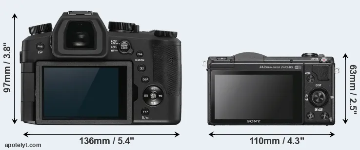 Comparison V-LUX 5 or A5100 rear