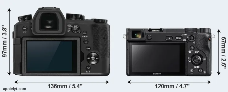 Comparison V-LUX 5 or A6300 rear