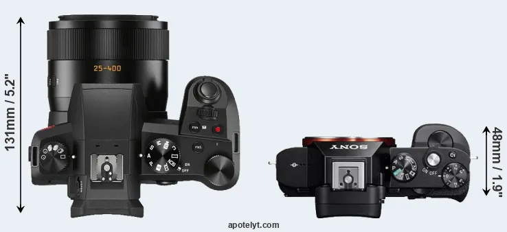Compare V-LUX 5 versus A7R top
