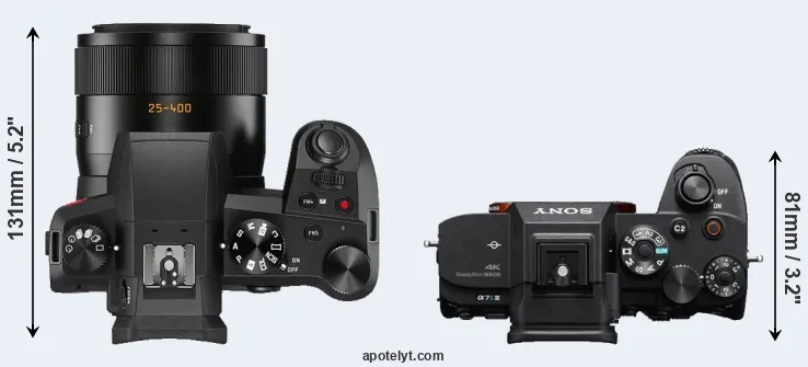 Compare V-LUX 5 versus A7S III top