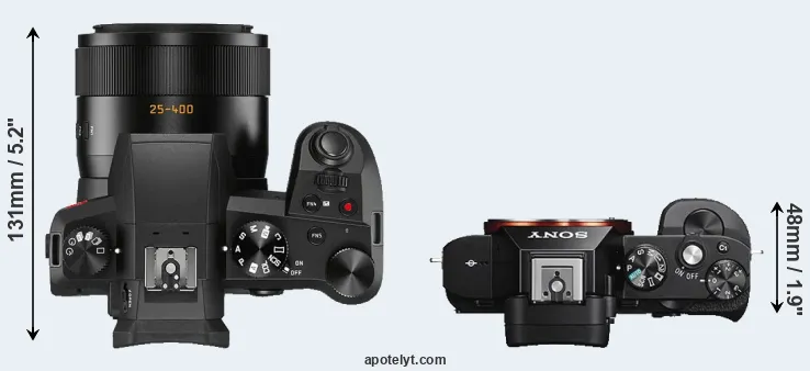 Compare V-LUX 5 versus A7S top