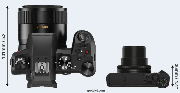 Compare V-LUX 5 versus HX90V top