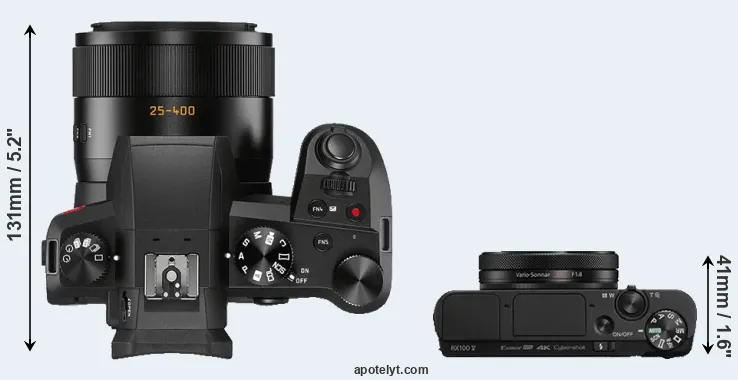 Compare V-LUX 5 versus RX100 V top