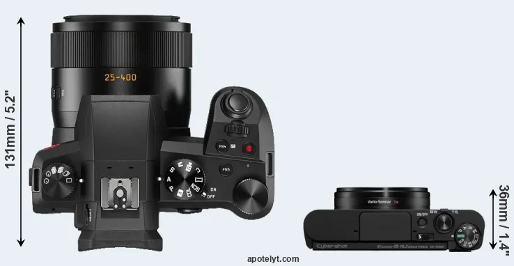 Compare V-LUX 5 versus WX800 top