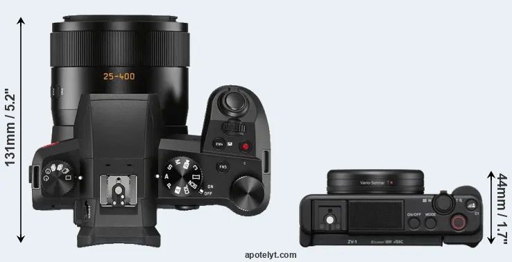 Compare V-LUX 5 versus ZV-1 top