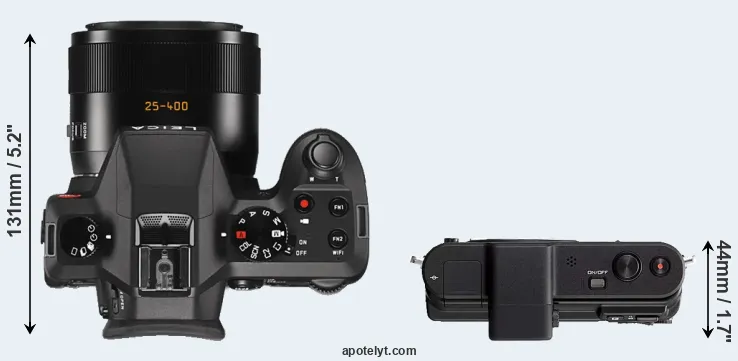 Compare V-LUX Typ 114 versus V1 top