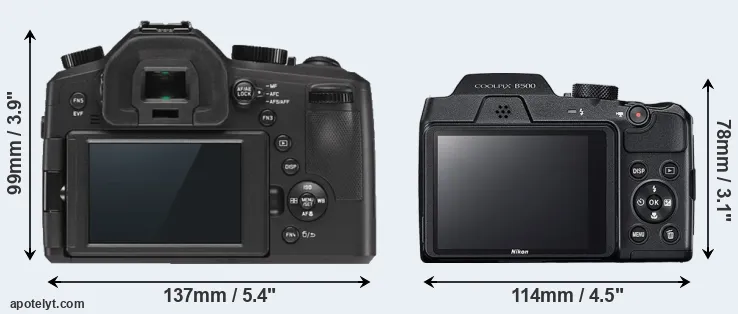 Comparison V-LUX Typ 114 or B500 rear