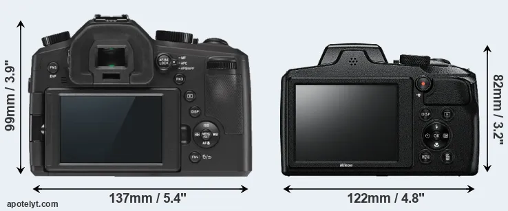 Comparison V-LUX Typ 114 or B600 rear