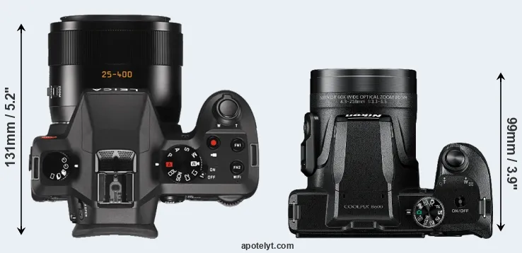 Compare V-LUX Typ 114 versus B600 top
