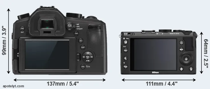 Comparison V-LUX Typ 114 or Coolpix A rear