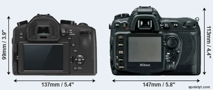 Comparison V-LUX Typ 114 or D200 rear