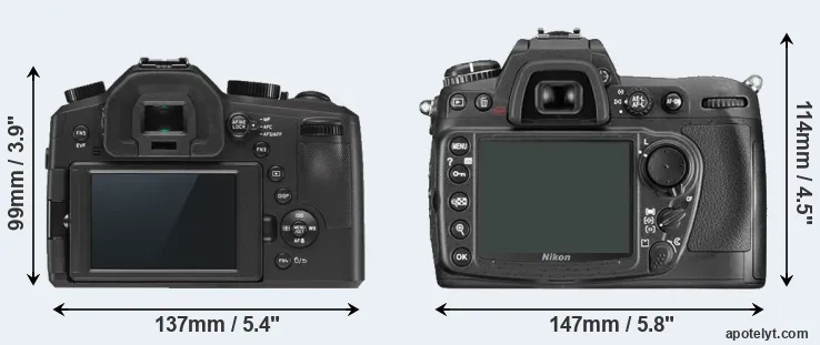 Comparison V-LUX Typ 114 or D300 rear