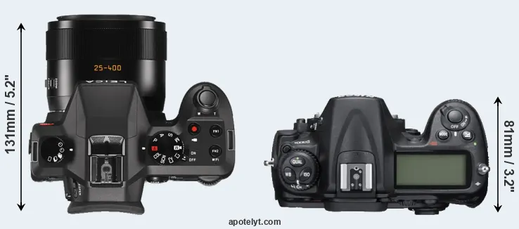 Compare V-LUX Typ 114 versus D300S top