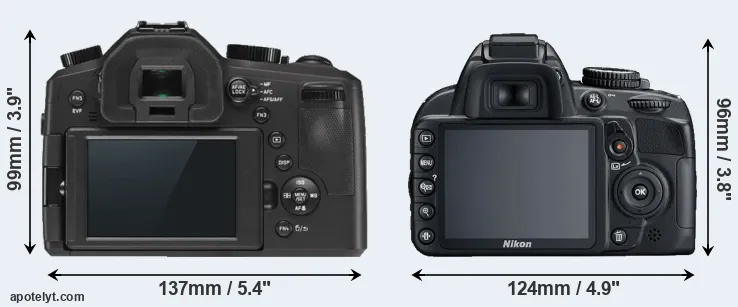 Comparison V-LUX Typ 114 or D3100 rear