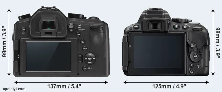 Comparison V-LUX Typ 114 or D5300 rear