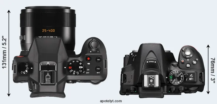 Compare V-LUX Typ 114 versus D5300 top