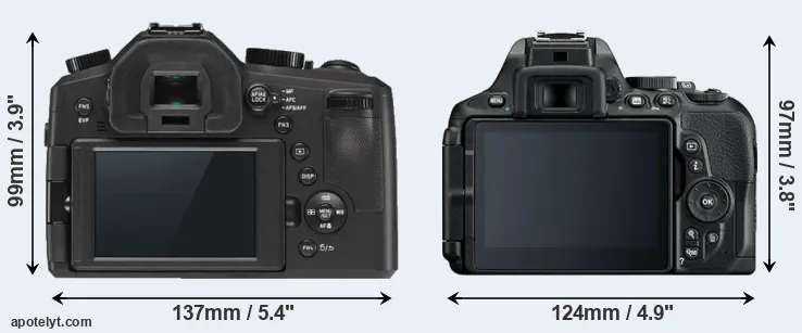 Comparison V-LUX Typ 114 or D5600 rear