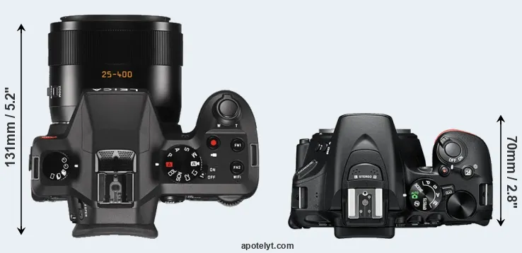 Compare V-LUX Typ 114 versus D5600 top