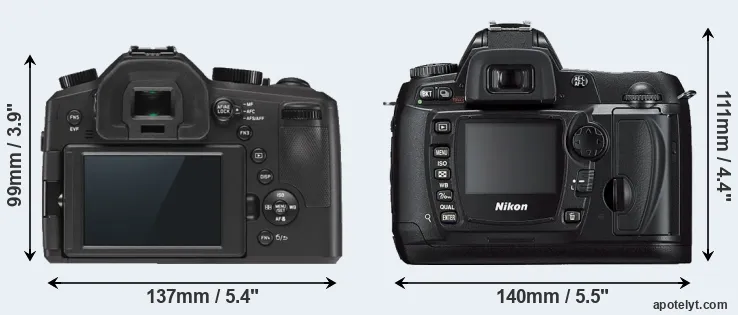 Comparison V-LUX Typ 114 or D70s rear