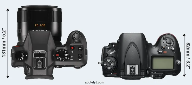 Compare V-LUX Typ 114 versus D800E top