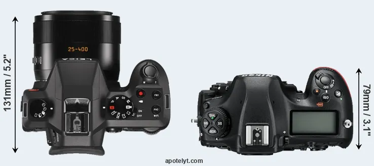 Compare V-LUX Typ 114 versus D850 top