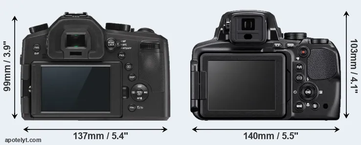 Comparison V-LUX Typ 114 or P900 rear