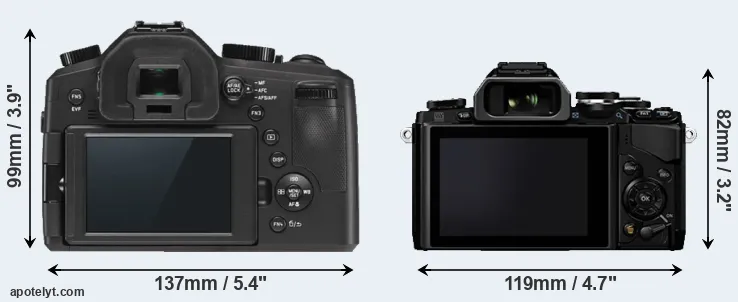 Comparison V-LUX Typ 114 or E-M10 rear