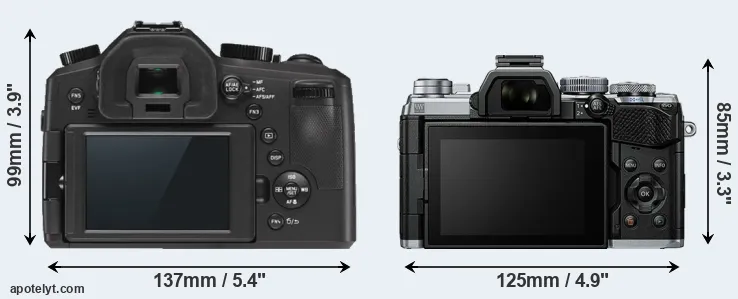 Comparison V-LUX Typ 114 or E-M5 III rear
