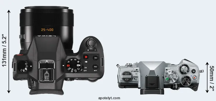 Compare V-LUX Typ 114 versus E-M5 III top