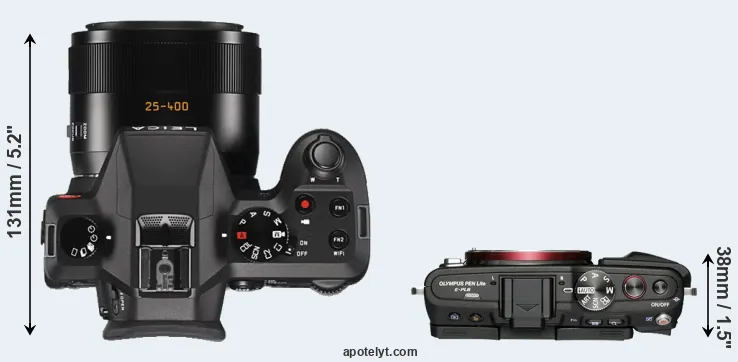 Compare V-LUX Typ 114 versus E-PL6 top