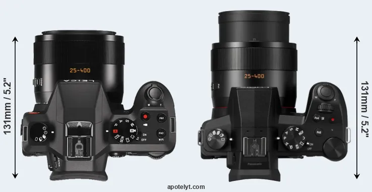 Compare V-LUX Typ 114 versus FZ1000 II top