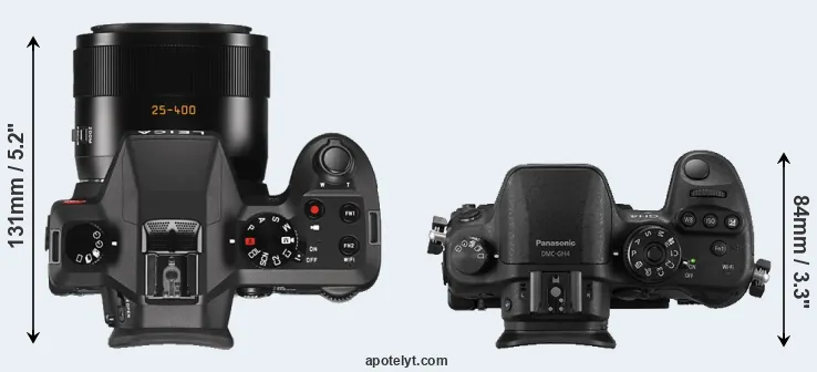 Compare V-LUX Typ 114 versus GH4 top