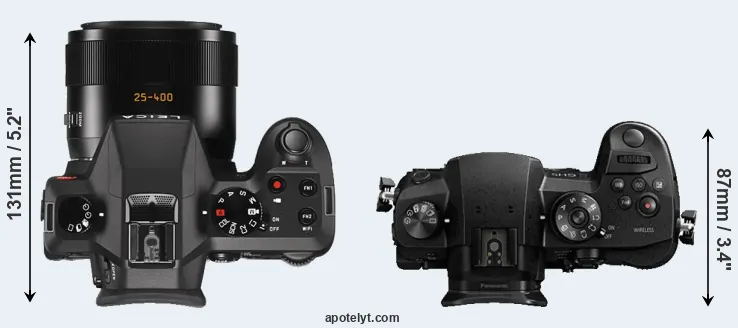 Compare V-LUX Typ 114 versus GH5 top