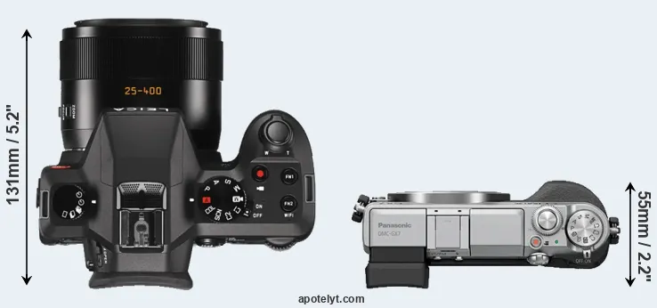 Compare V-LUX Typ 114 versus GX7 top