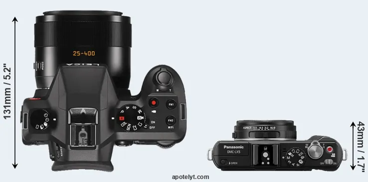 Compare V-LUX Typ 114 versus LX5 top