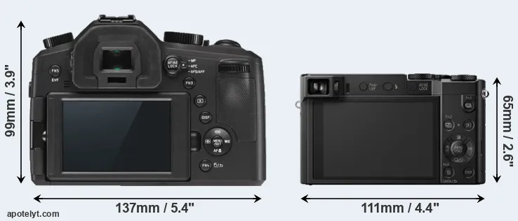 Comparison V-LUX Typ 114 or TZ100 rear