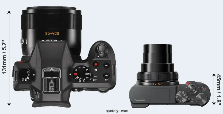 Compare V-LUX Typ 114 versus TZ200 top