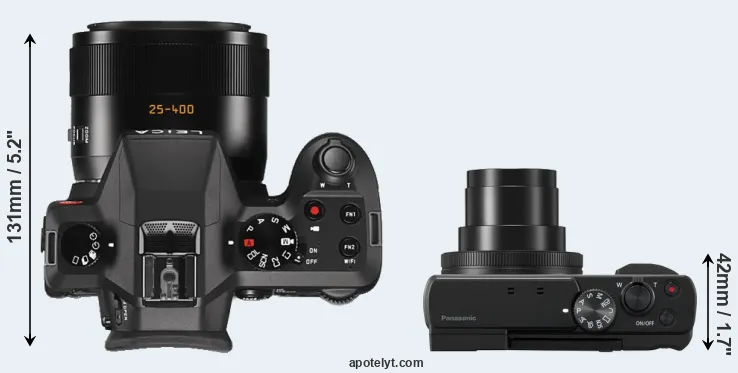 Compare V-LUX Typ 114 versus TZ95 top
