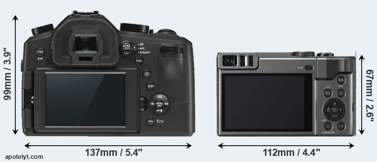 Comparison V-LUX Typ 114 or ZS70 rear