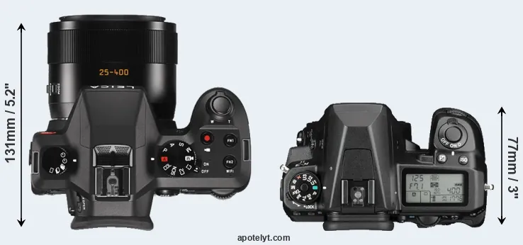 Compare V-LUX Typ 114 versus K-3 II top