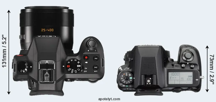 Compare V-LUX Typ 114 versus K-5 II top