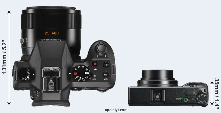 Compare V-LUX Typ 114 versus GR IIIx top