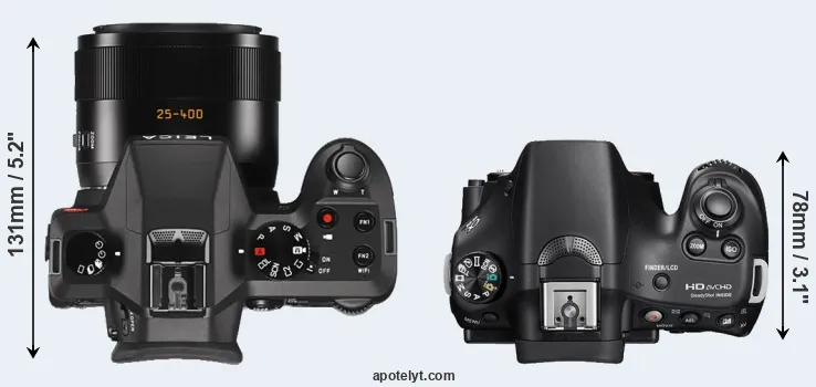 Compare V-LUX Typ 114 versus A58 top