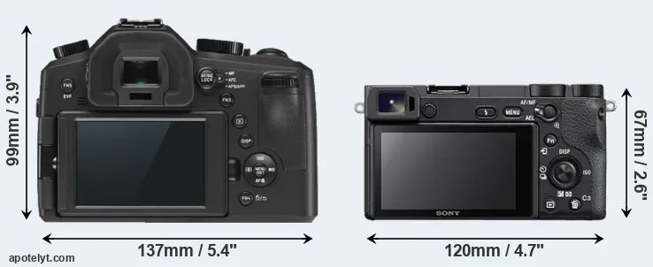 Comparison V-LUX Typ 114 or A6500 rear